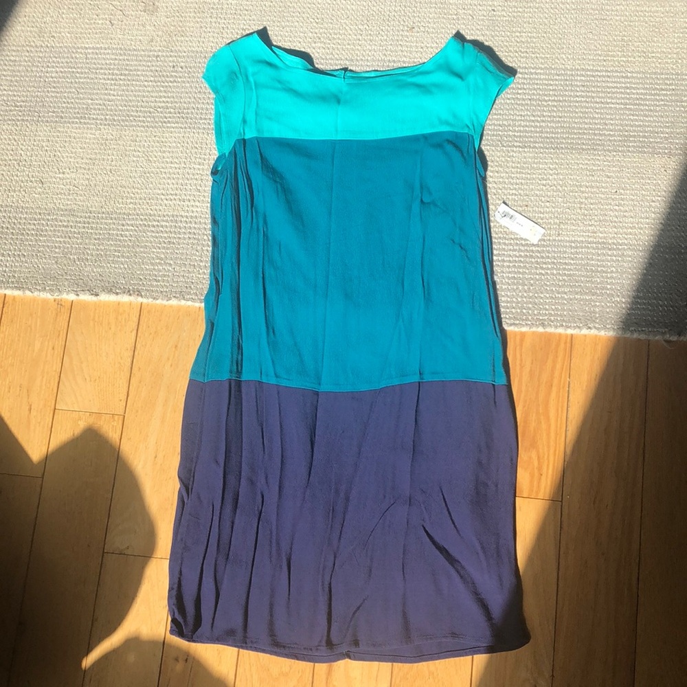 Blue striped dress